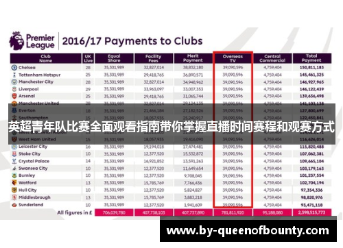 英超青年队比赛全面观看指南带你掌握直播时间赛程和观赛方式