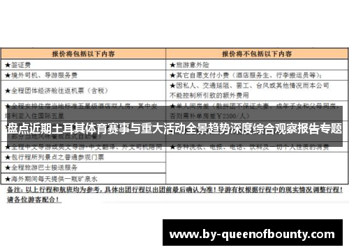 盘点近期土耳其体育赛事与重大活动全景趋势深度综合观察报告专题